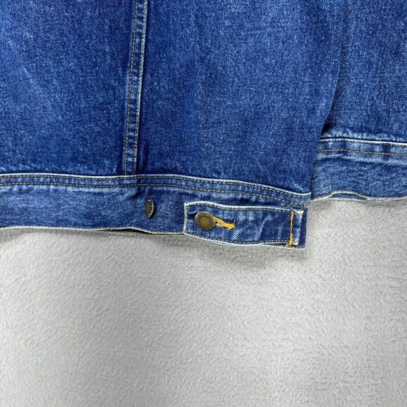 Wrangler Jean Jacket Mens Extra Large Blue Rugged Wear Trucker Denim RJK30AN - Picture 11 of 16
